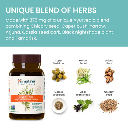 Himalaya LiverCare for Total Liver Support, Cleanse and Detox, Protects Cells & Enzymes HimalayaBuy Supplements Australia
