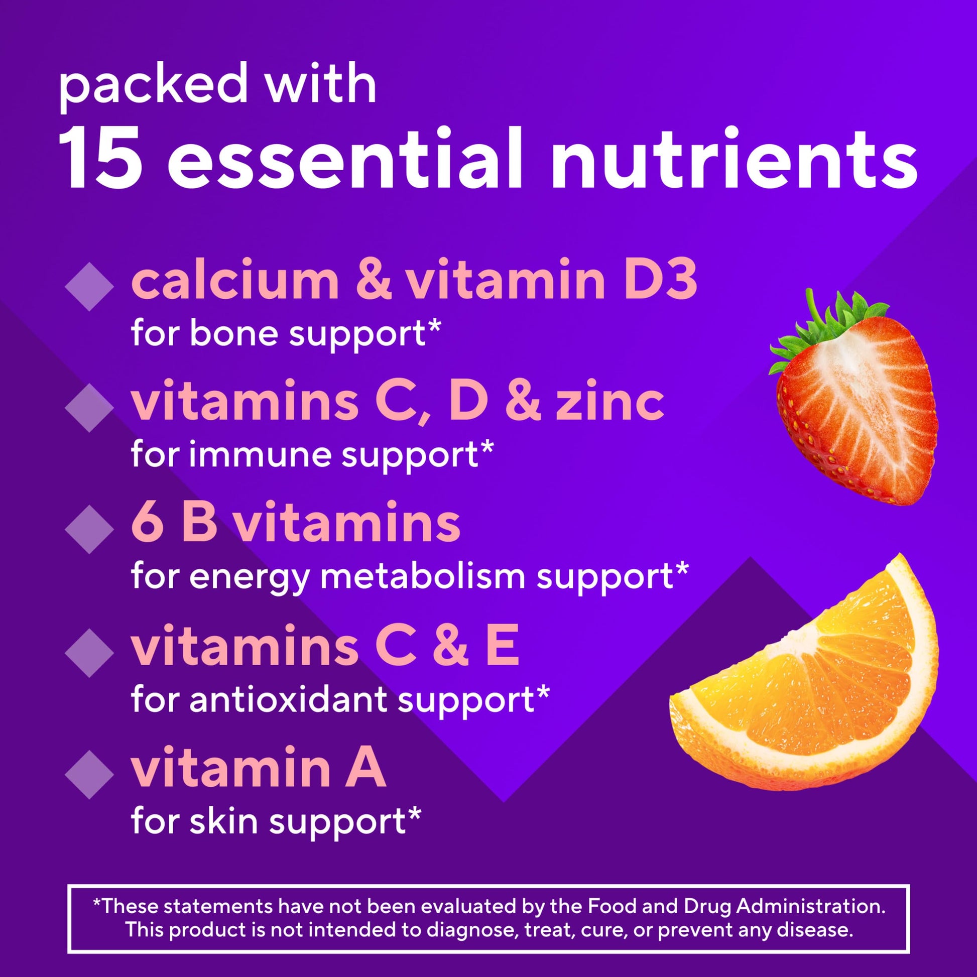 vitafusion GLP-1 Support Multivitamin, Vitamin and Mineral Blend, 15 Essential Nutrients, Citrus Berry Flavor, 90 Count, 45 Day Supply  VitafusionBuy Supplements Australia