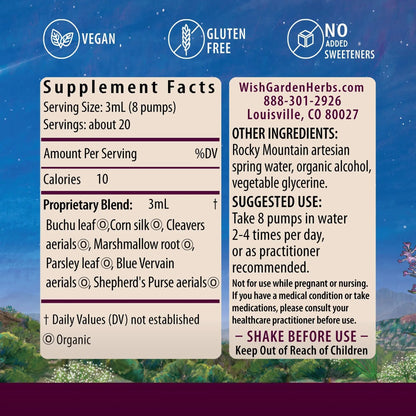 WishGarden Herbs Kidney Strength - Plant-Based Kidney Support Supplement with Buchu Leaf & Cornsilk Supports Kidney Health, Kidney Cleanse, Detox, Promotes Healthy Urinary Tract Health Function, 2oz WishGardenBuy Supplements Australia