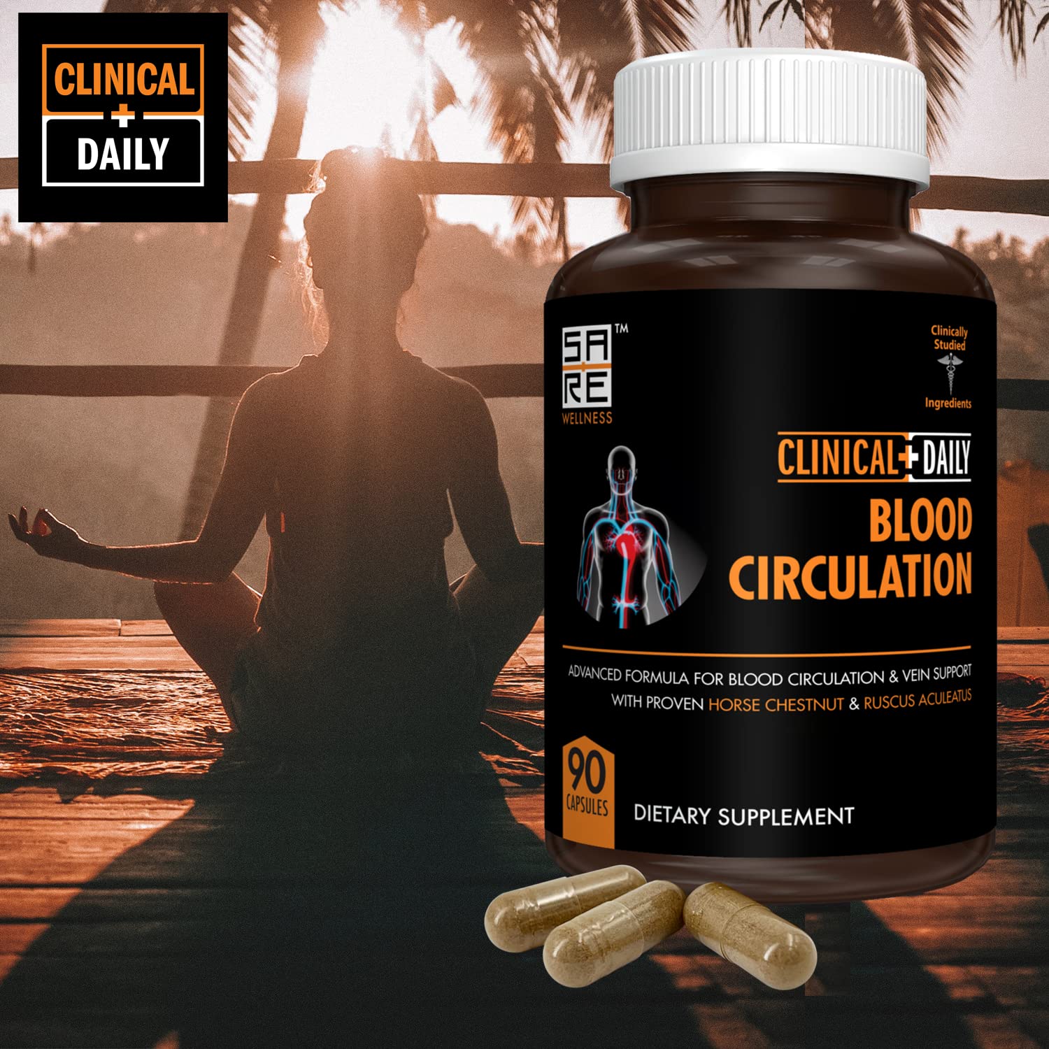 Clinical Daily Blood Circulation Supplements. Butchers Broom, Horse Chestnut, Hawthorn Clinical DailyBuy Supplements Australia