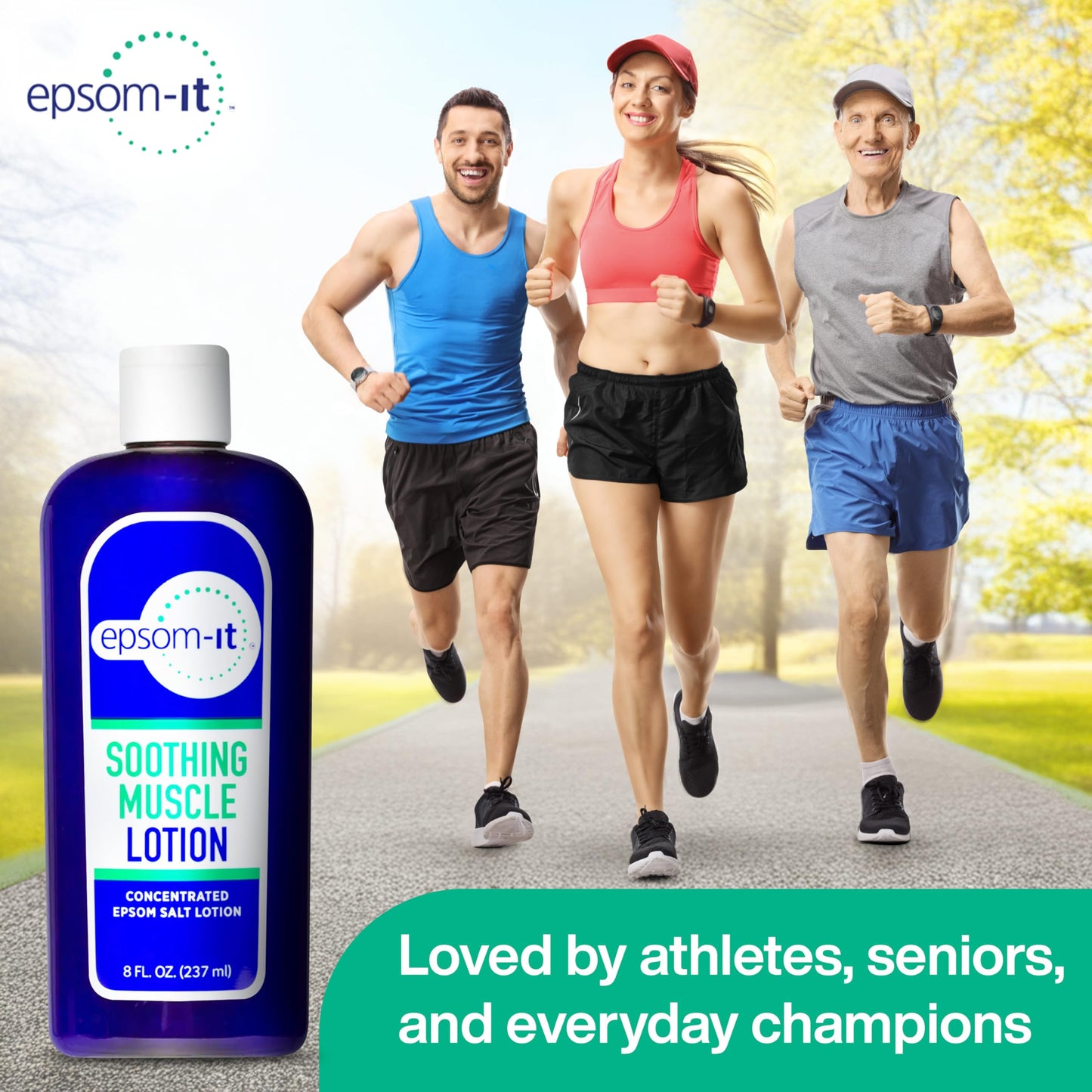 Epsom-It Soothing Muscle Magnesium Lotion – Epsom Salt Topical Cream with Arnica and Magnesium Sulfate - Designed for Muscle Stiffness, Leg Cramps, Feet, Knees and Achy Feet - 8.0 oz EPSOM-ITBuy Supplements Australia