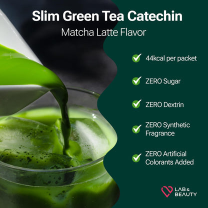Slim Green Tea Catechin - Matcha Latte Flavor - 15 Pack - Supports Healthy Weight JAYUBuy Supplements Australia