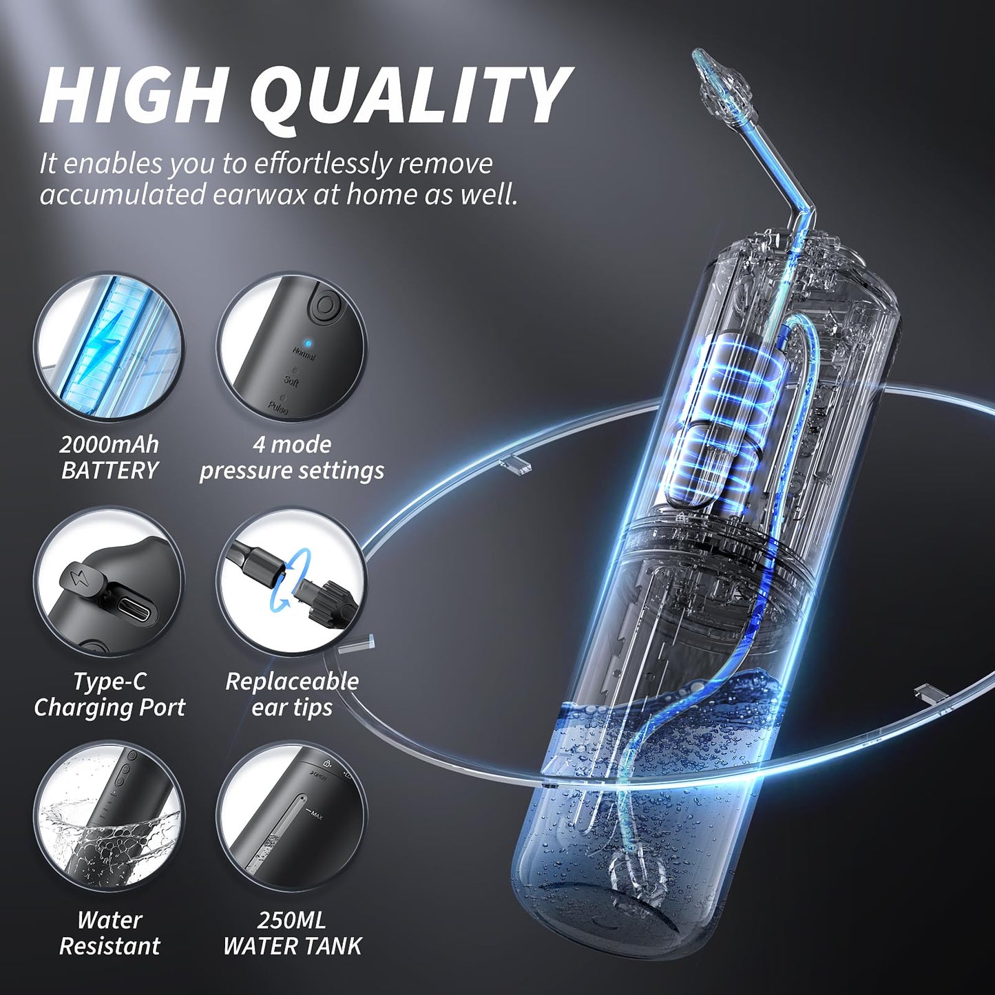 Ear Wax Removal - Electric Ear Irrigation Flushing System - Water Powered Ear LebbtlBuy Supplements Australia