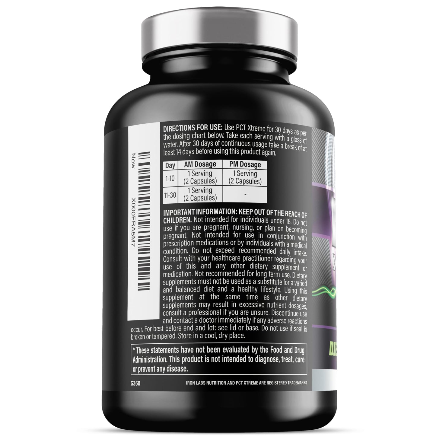 Iron Labs Nutrition PCT Xtreme - PCT Supplement for Men - 30 Day Course - Post Cycle Support Booster (80 Capsules) Iron Labs NutritionBuy Supplements Australia