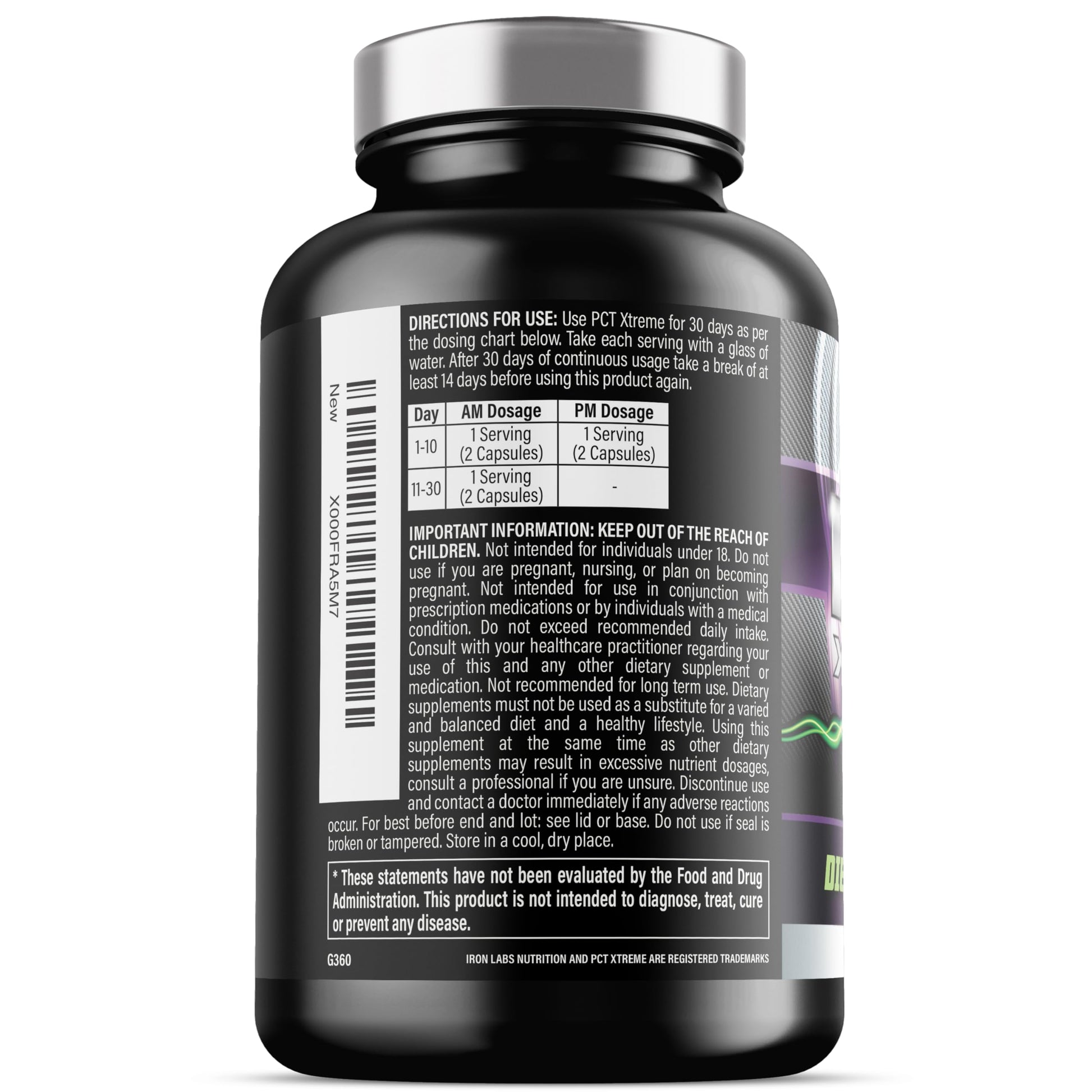 Iron Labs Nutrition PCT Xtreme - PCT Supplement for Men - 30 Day Course - Post Cycle Support Booster (80 Capsules) Iron Labs NutritionBuy Supplements Australia