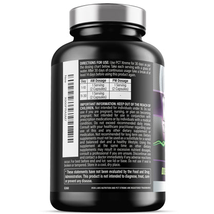 Iron Labs Nutrition PCT Xtreme - PCT Supplement for Men - 30 Day Course - Post Cycle Support Booster (80 Capsules) Iron Labs NutritionBuy Supplements Australia