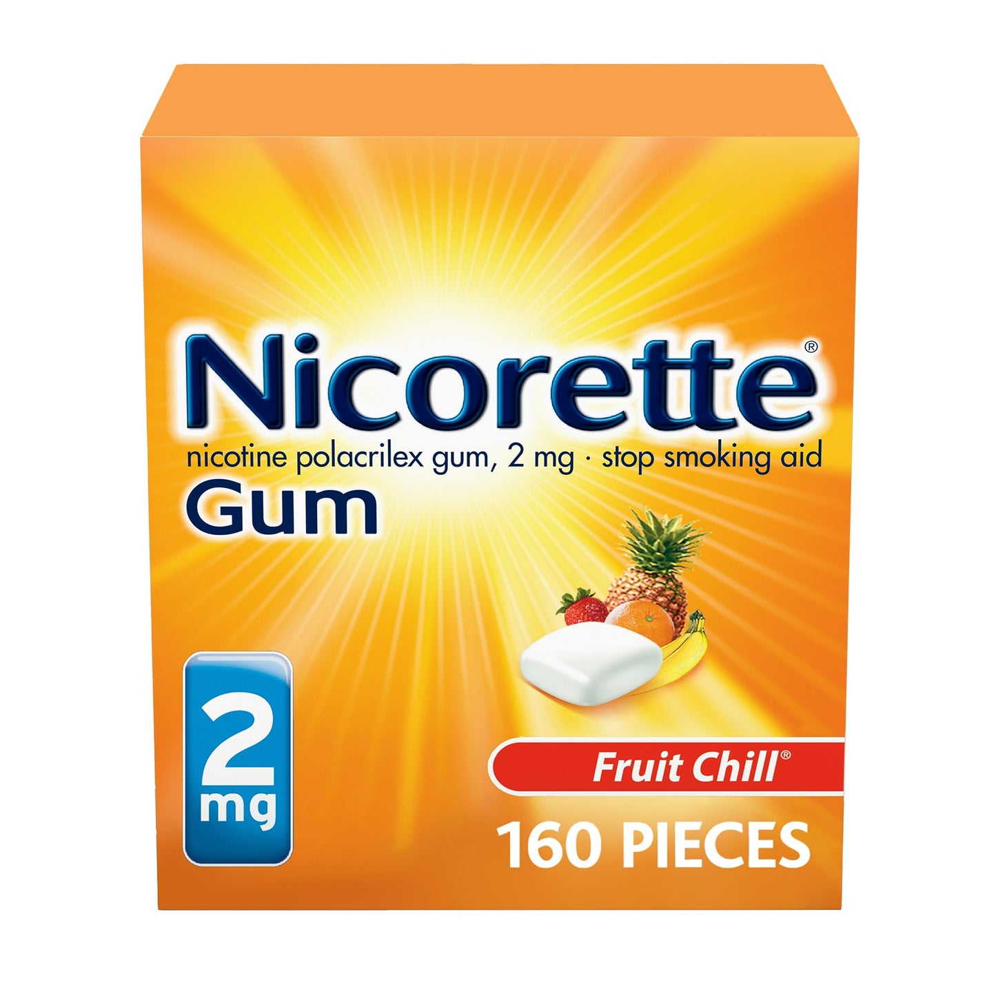 Nicorette 2 mg Nicotine Gum to Help Stop Smoking - Fruit Chill Flavored NicoretteBuy Supplements Australia