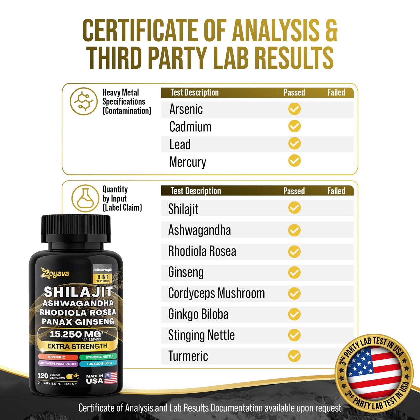 Zoyava Shilajit 9000MG Radiant Health Blend Ashwagandha 2000MG Rhodiola Rosea ZoyavaBuy Supplements Australia