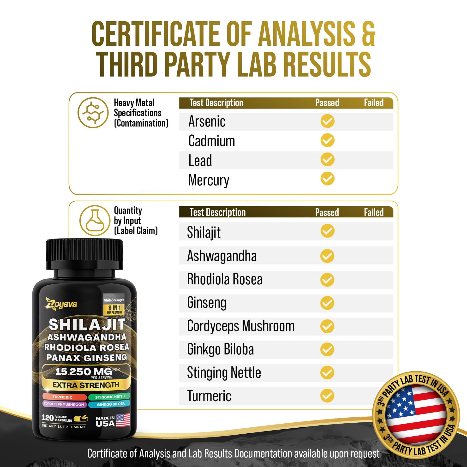Zoyava Shilajit 9000MG Radiant Health Blend Ashwagandha 2000MG Rhodiola Rosea ZoyavaBuy Supplements Australia