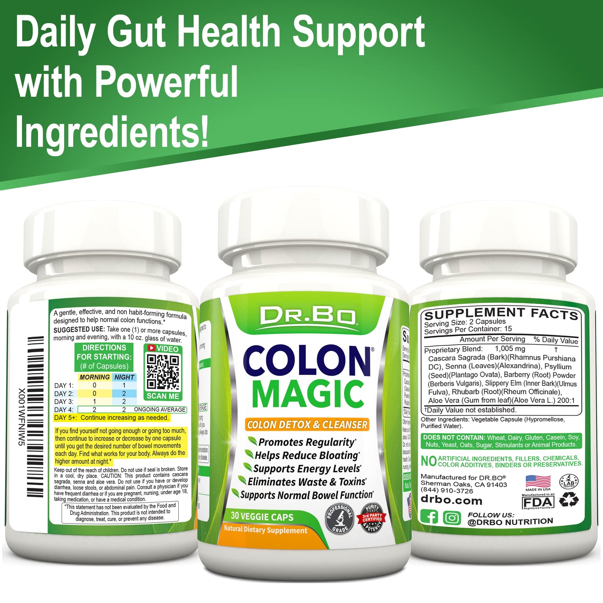 Colon Cleanse Detox Formula - Natural Bowel Cleanser Pills for Intestinal Bloating & Fast Digestive DR. BOBuy Supplements Australia