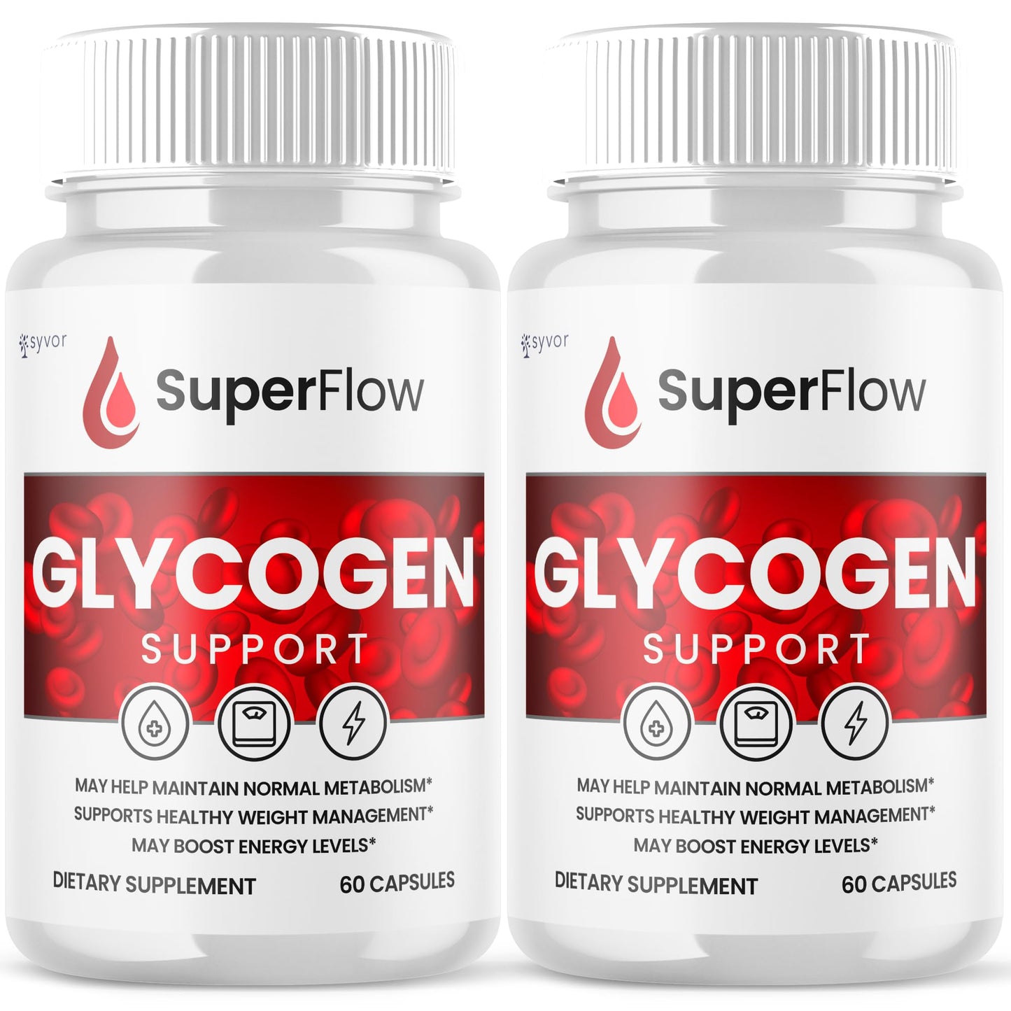 (2 Pack) Super Flow Glycogen Support, Official SuperFlow Advanced Formula Glyco Optimizer Capsules, All Natural Super Flow Pills, Daily Wellness Supplement to Support Healthy Balance (120 Capsules) SyvorBuy Supplements Australia