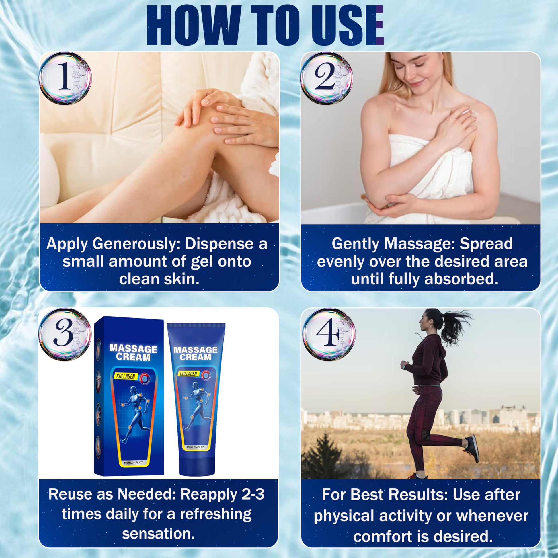 Soothing Cooling Gel for Muscle Tightness – Fast Absorbing Formula with Aloe Vera, Menthol & Tea Tree Oil | Sports & Daily Body Care Gel for Women & Men | Non-Greasy, Refreshing Feel (100ML/3.4oz) MIsiyuoBuy Supplements Australia