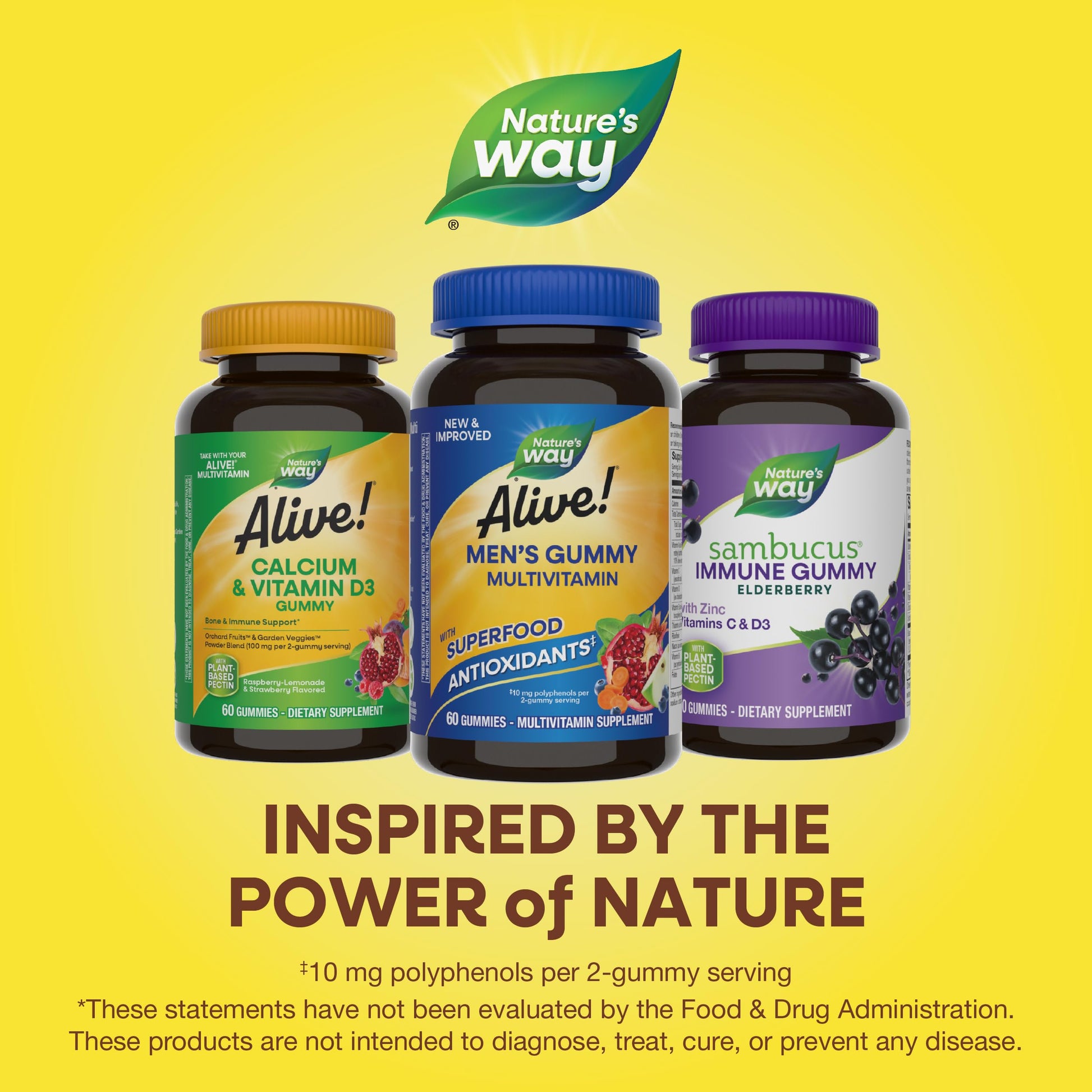 Nature's Way Alive! Men's Multivitamin Gummies, Supports Energy Metabolism*, Muscle Function*, Superfood Antioxidants(1) Nature's WayBuy Supplements Australia