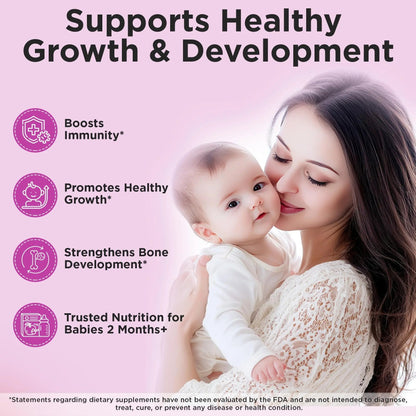 Wellements Organic Baby Multivitamin Drops (1 Fl Oz) - Cherry Flavor Liquid Multivitamins for Infants & Toddlers (2 Months+) WellementsBuy Supplements Australia