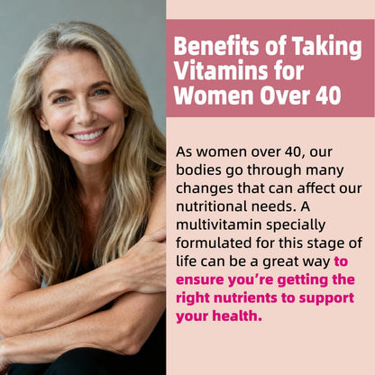 Multivitamin for Women Gummies for 40+ with Omega-3, Niacinamide, B-Complex, Lutein, Iron, Choline, Phosphatidylserine, Vitamin D3 LerinettiaBuy Supplements Australia