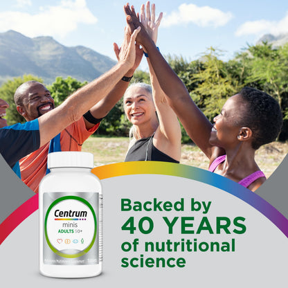 Centrum Minis Silver Multivitamin for Adults 50 Plus, Multimineral Supplement, Vitamin D3, B-Vitamins, Gluten Free, Non-GMO Ingredients CentrumBuy Supplements Australia