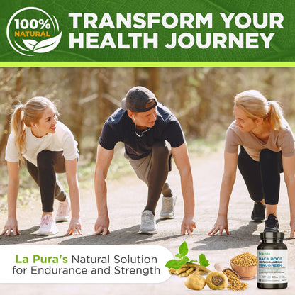 LaPura Ashwagandha 5000mg Maca Root 2000mg Fenugreek 3000mg Supplement LaPuraBuy Supplements Australia