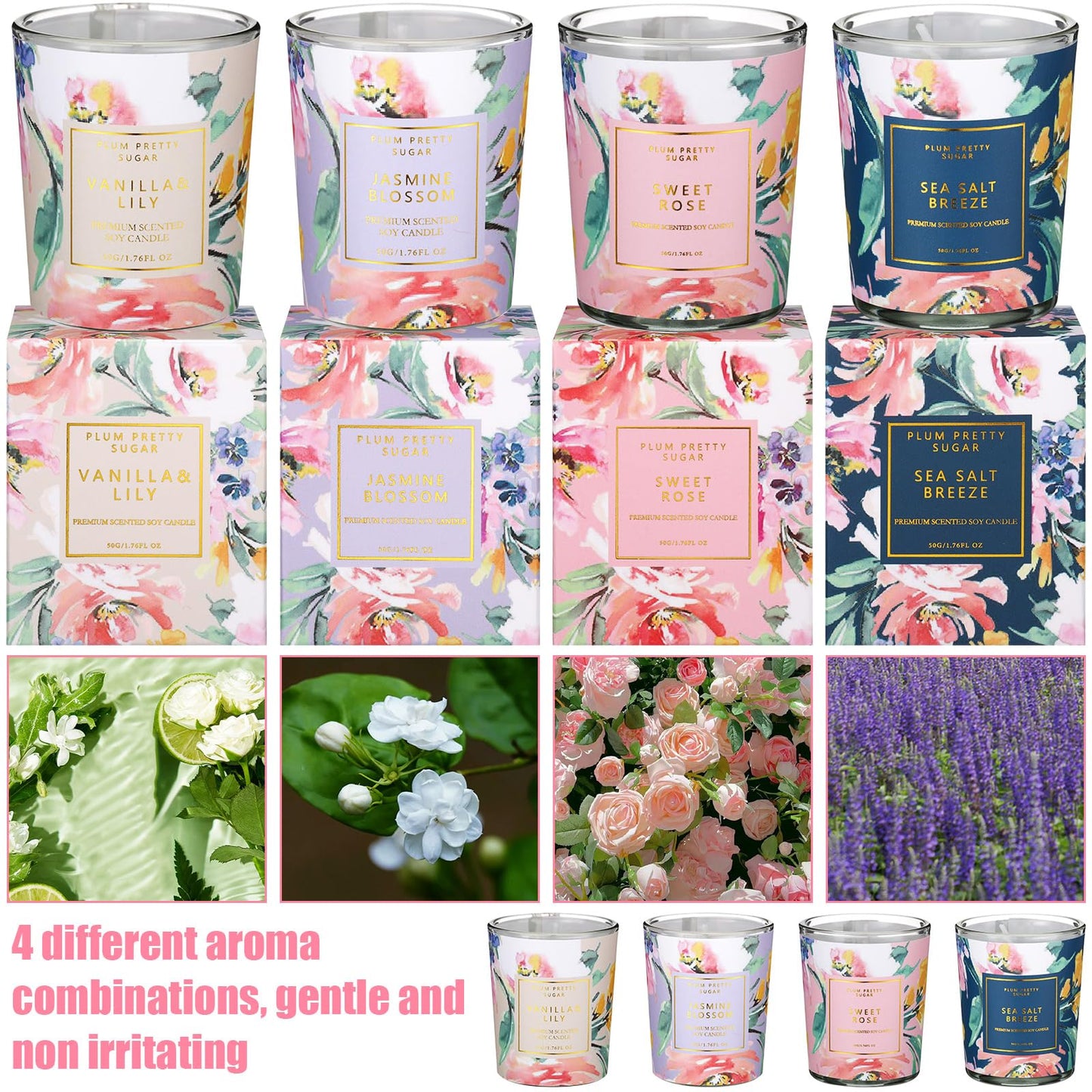 MTLEE 24 Pcs Candles for Home Scented Candle Gifts for Women Bulk 8 Long Lasting Aromatherapy Jar MTLEEBuy Supplements Australia