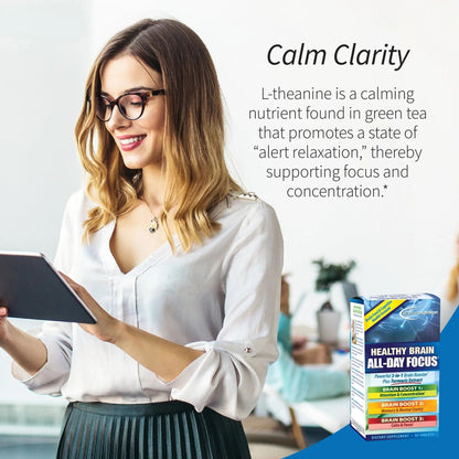 Applied Nutrition Healthy Brain All-Day Focus - 50 Tablets - Powerful 3-in-1 Brain Booster with Turmeric Extract - 25 Servings Applied NutritionBuy Supplements Australia