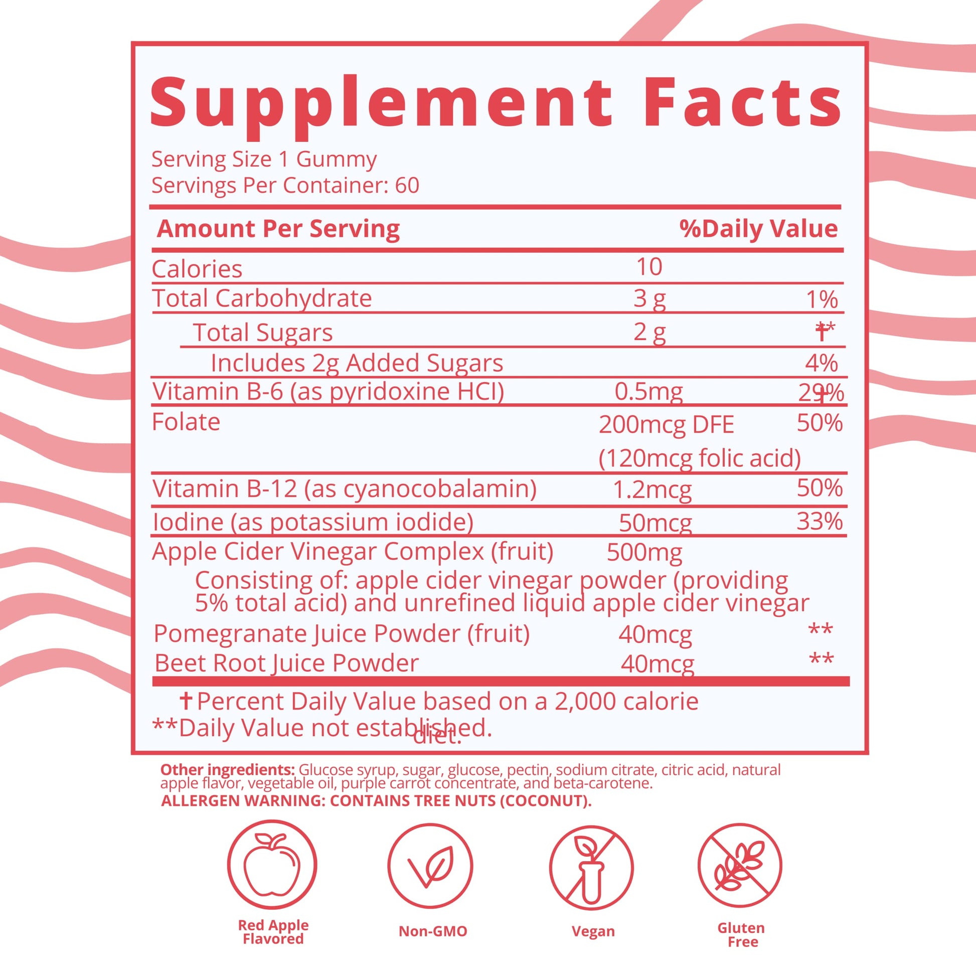 Baby Blues Apple Cider Vinegar Gummies - Vegan, Non-GMO & Gluten-Free, Postpartum Dietary Supplement Baby BluesBuy Supplements Australia