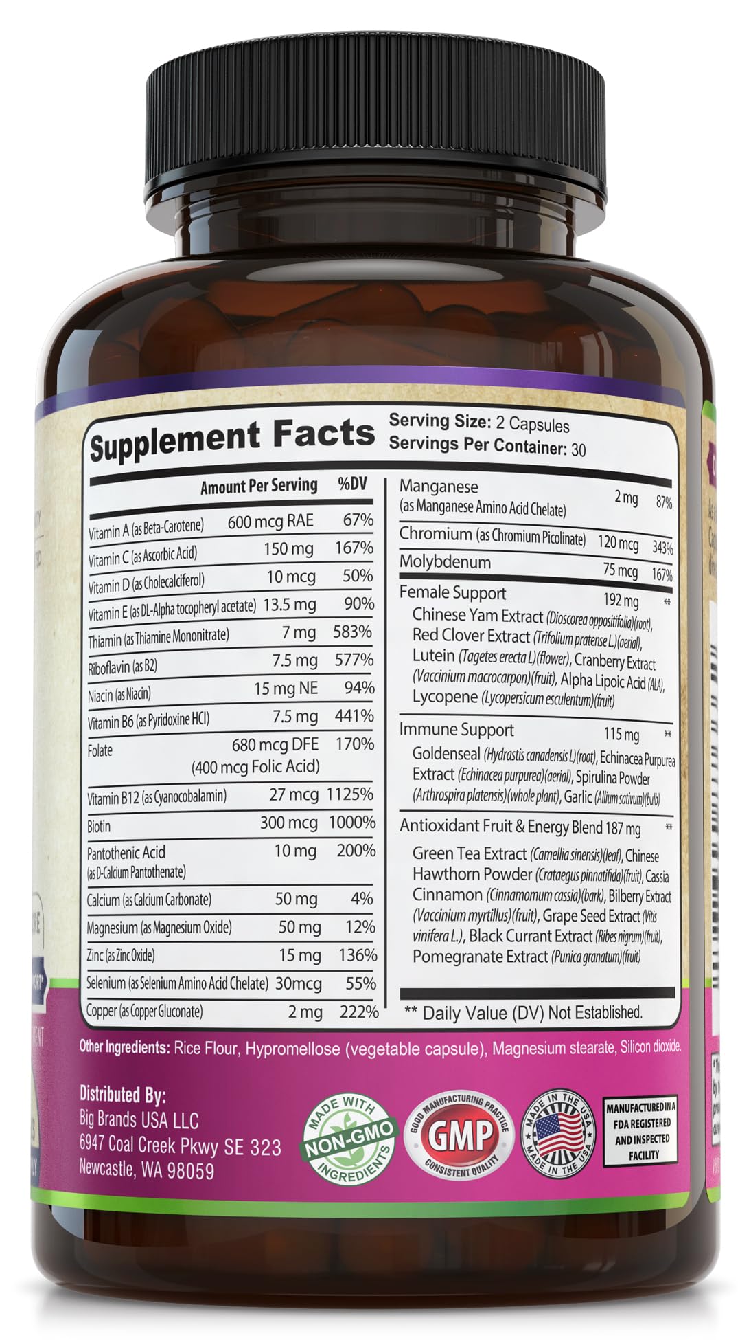 WHOLE WORLD WELLNESS Womens Daily Multivitamin Multimineral Supplement for Energy, Mood, Focus, Hair, Skin & Nails. Made for Women with 30+ Nutrients, Fruit & Energy Blend. Womens Vitamins, USA Made. WHOLE WORLD WELLNESSBuy Supplements Australia