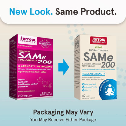 Jarrow Formulas® Same 200 mg, Supports Joint Health, Liver Function, Brain Metabolism, 60 Tablets, Up to A 60 Day Supply Jarrow FormulasBuy Supplements Australia