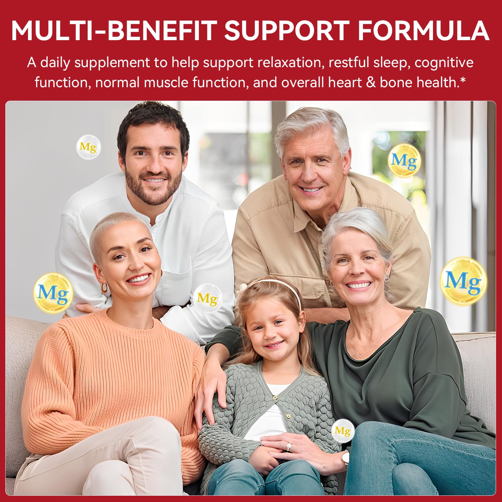 120 Count Magnesium Glycinate Gummies with L-Threonate（600mg Per Serving）,High Absorption Sugar Free Magnesium Potassium Supplement for Relaxation, Stress Relief, and Sleep Support for Adults & Kids WOJBALMNBuy Supplements Australia