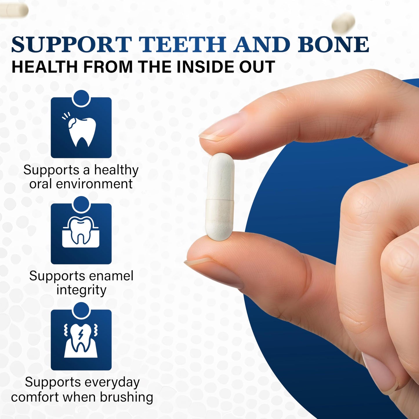 Living Well with Dr. Michelle Tooth & Bone Formula - Supplement with Calcium for Bone Strength & Tooth Enamel Support, D3 + K2, 120 Capsules, Non-GMO, Gluten-Free Living Well with Dr. MichelleBuy Supplements Australia