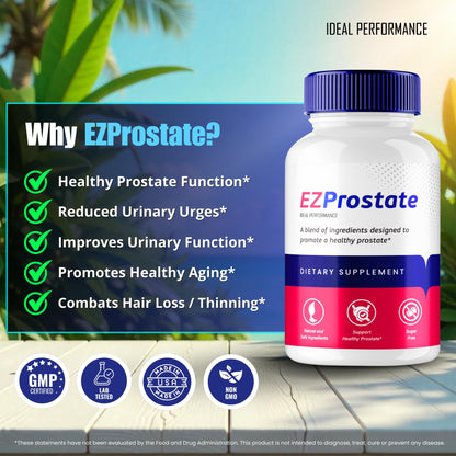 EZ Prostate Capsules, EZ Prostate Pills - Official EZ Prostate Supplement Pills - Maximum Strength Advanced All Natural Formula, EZProstate Health Men Pastillas Reviews (2 Pack) IDEAL PERFORMANCEBuy Supplements Australia