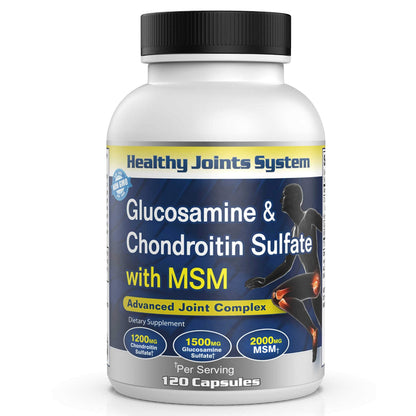 Healthy Joints System Glucosamine Chondroitin MSM Supplement for Joint & Bone Health - 120 Capsules | Joint Support & Discomfort Relief for Back, Knees, Hands Healthy Joints SystemBuy Supplements Australia