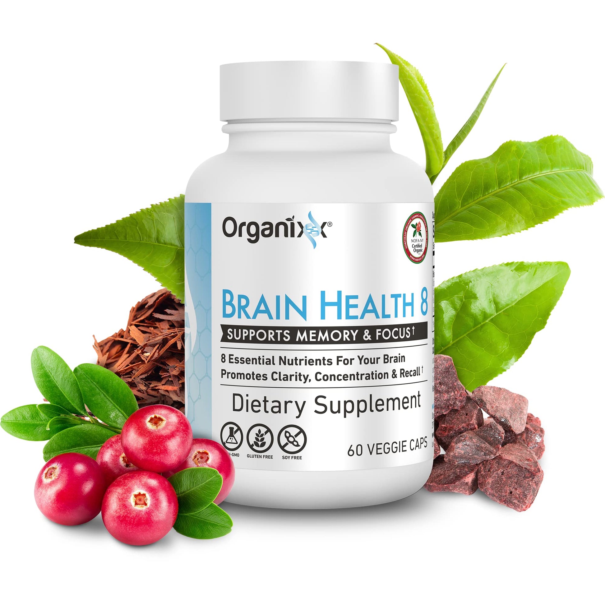 Organixx Ageless Brain Powerful Brain Health Supplement to Support Brain Function, Clarity, Focus, Re-Energize Brain Cells, Helps Promote a Balanced Mood, Gluten Free, Non GMO, 60 Vegetarian Capsules OrganixxBuy Supplements Australia