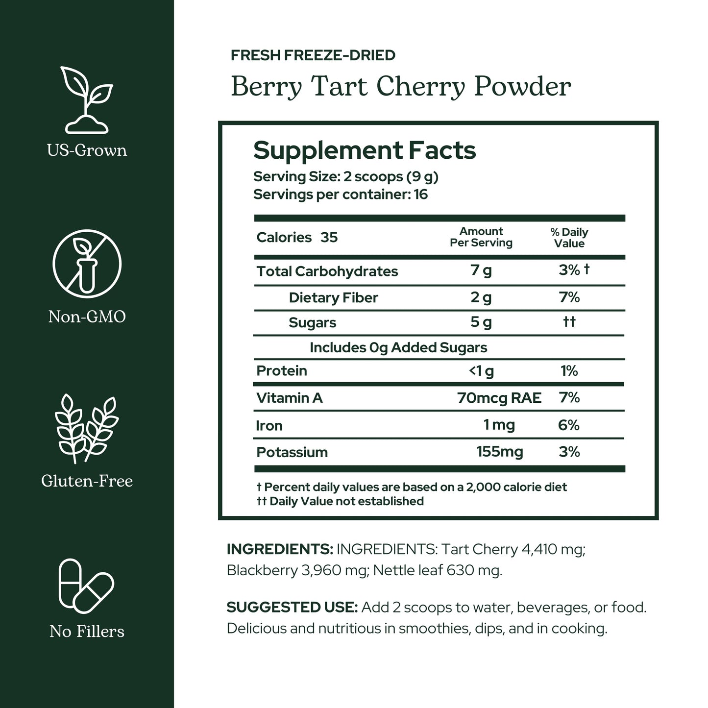 Eclectic Herb - Berry Tart Cherry Powder | Joint Support Supplement | Superfood Vitamin & Mineral Supplement | Freeze Dried, Vegan, Non-GMO, Gluten-Free (5.1 oz | 144 g) ECLECTIC INSTITUTEBuy Supplements Australia