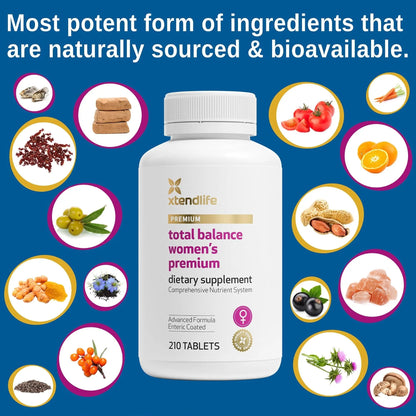 Xtendlife Total Balance Women's Premium Extra Strength Daily Multivitamin & Mineral - 90+ Nutrients for Complete Immune Xtendlife