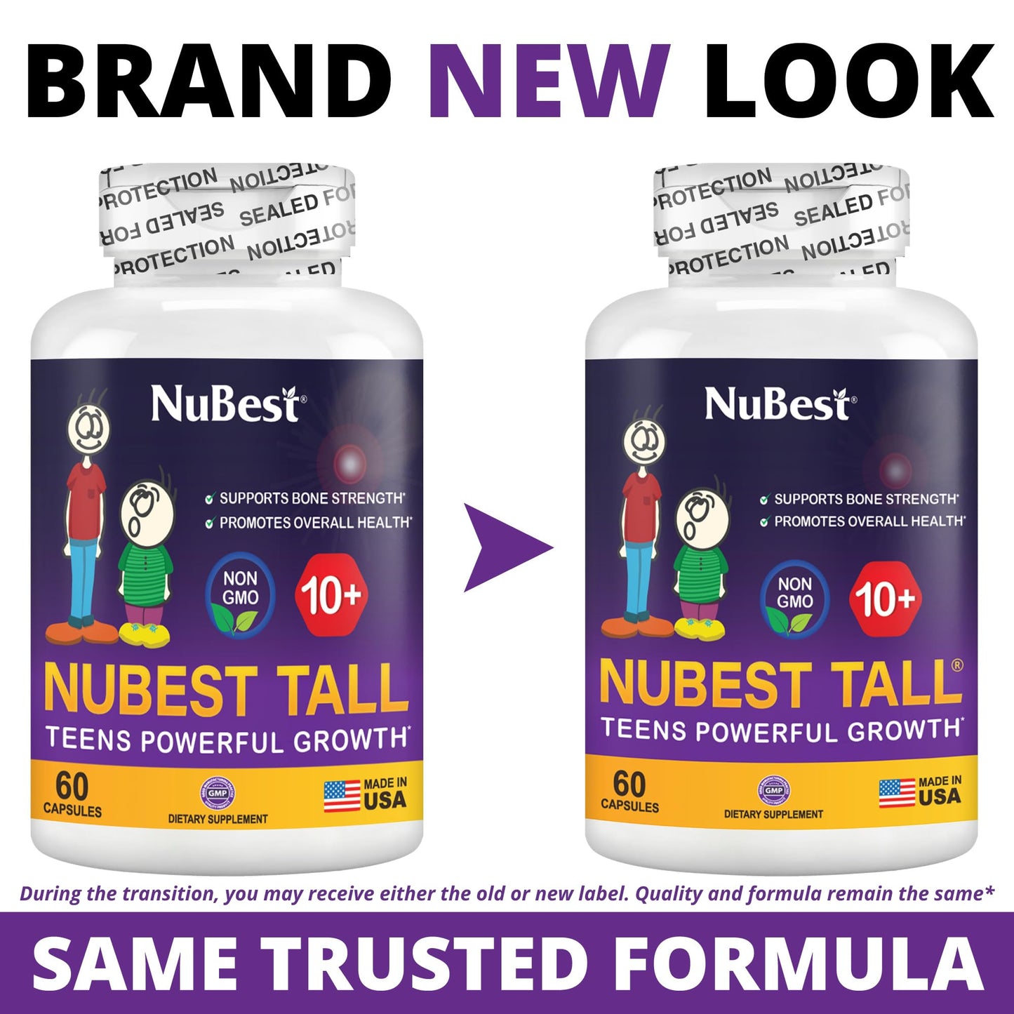 NuBest Tall 10+ Premium Bone Strength Formula, Enhanced Immunity and Overall Health for Age 10+ with Calcium, Vitamin D3, Vitamin K2