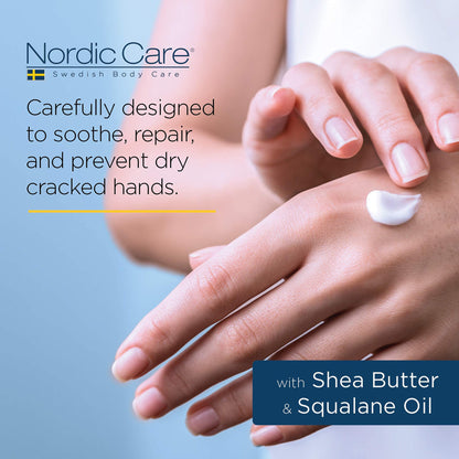 Nordic Care Hand Cream, 6 oz. | Shea Butter Hand Lotion for Dry Hands and Cracked Skin | Paraben & Lanolin-free | Essential Oils, Vitamin A & E, Squalane & Lavender Nordic CareBuy Supplements Australia