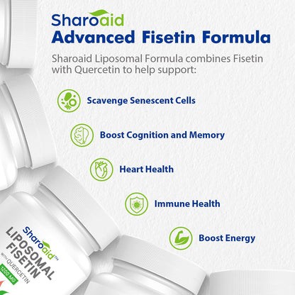 Sharoaid Liposomal Fisetin with Quercetin Supplements 1200 mg per Serving SharoaidBuy Supplements Australia