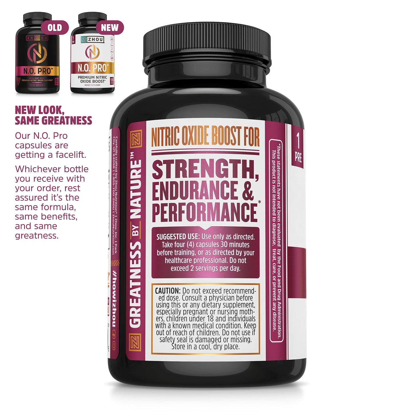 Zhou Nitric Oxide with L Arginine, Citrulline Malate, AAKG and Beet Root | Powerful N.O. Zhou NutritionBuy Supplements Australia