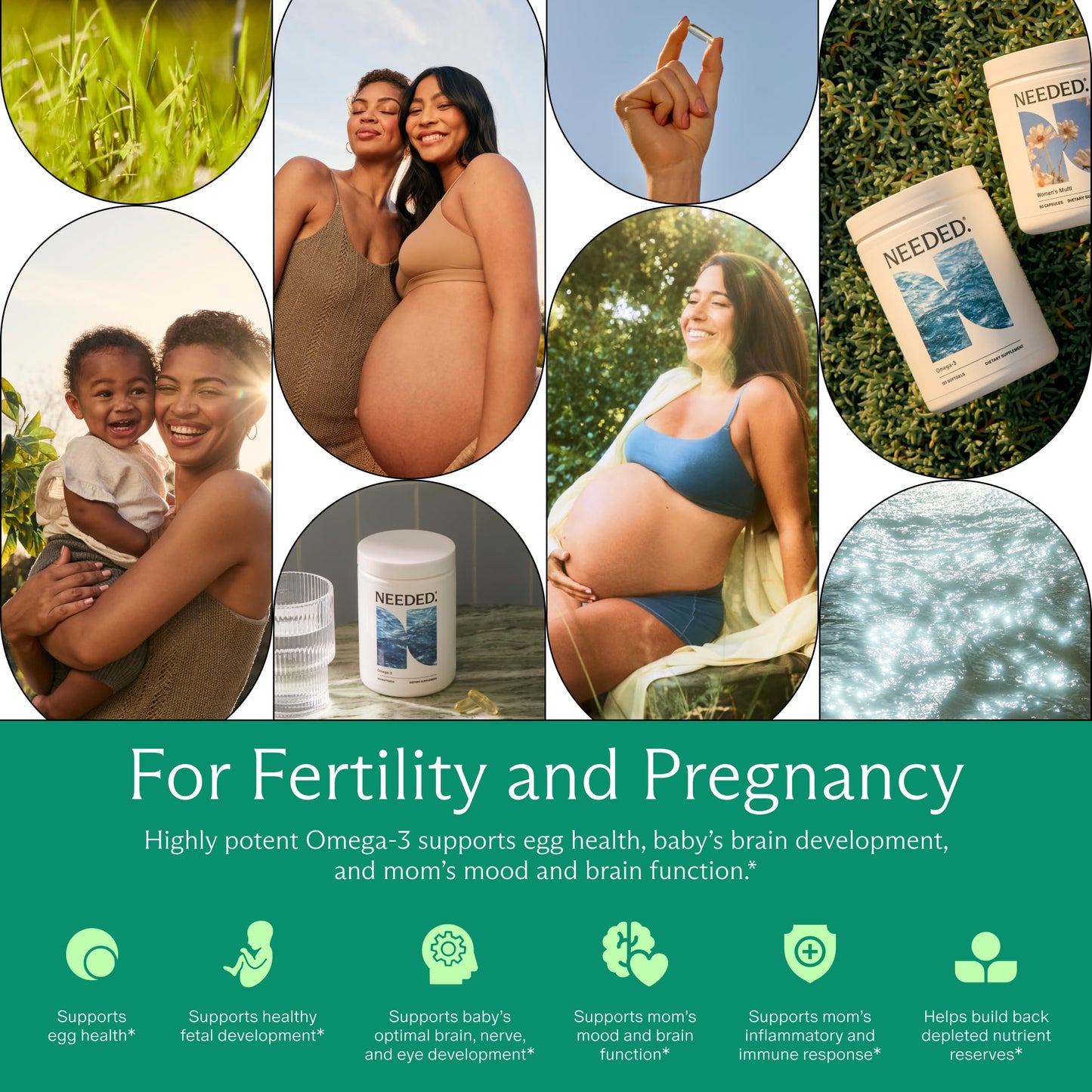 Needed. Prenatal Omega-3 - High Potency Dose of Sustainably Sourced Fish Oil, 1000mg DHA, 1000mg EPA, Encased in a Gelatin-Free, Plant-Based Softgel Shell Needed.Buy Supplements Australia