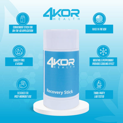 4KOR Hemp Infused Balm Stick – Topical Skin Balm with Cooling & Warming Sensation | Portable, Non-Greasy Twist-Up | 1 oz 4KOR FitnessBuy Supplements Australia