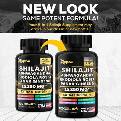 Zoyava Shilajit 9000MG Radiant Health Blend Ashwagandha 2000MG Rhodiola Rosea ZoyavaBuy Supplements Australia
