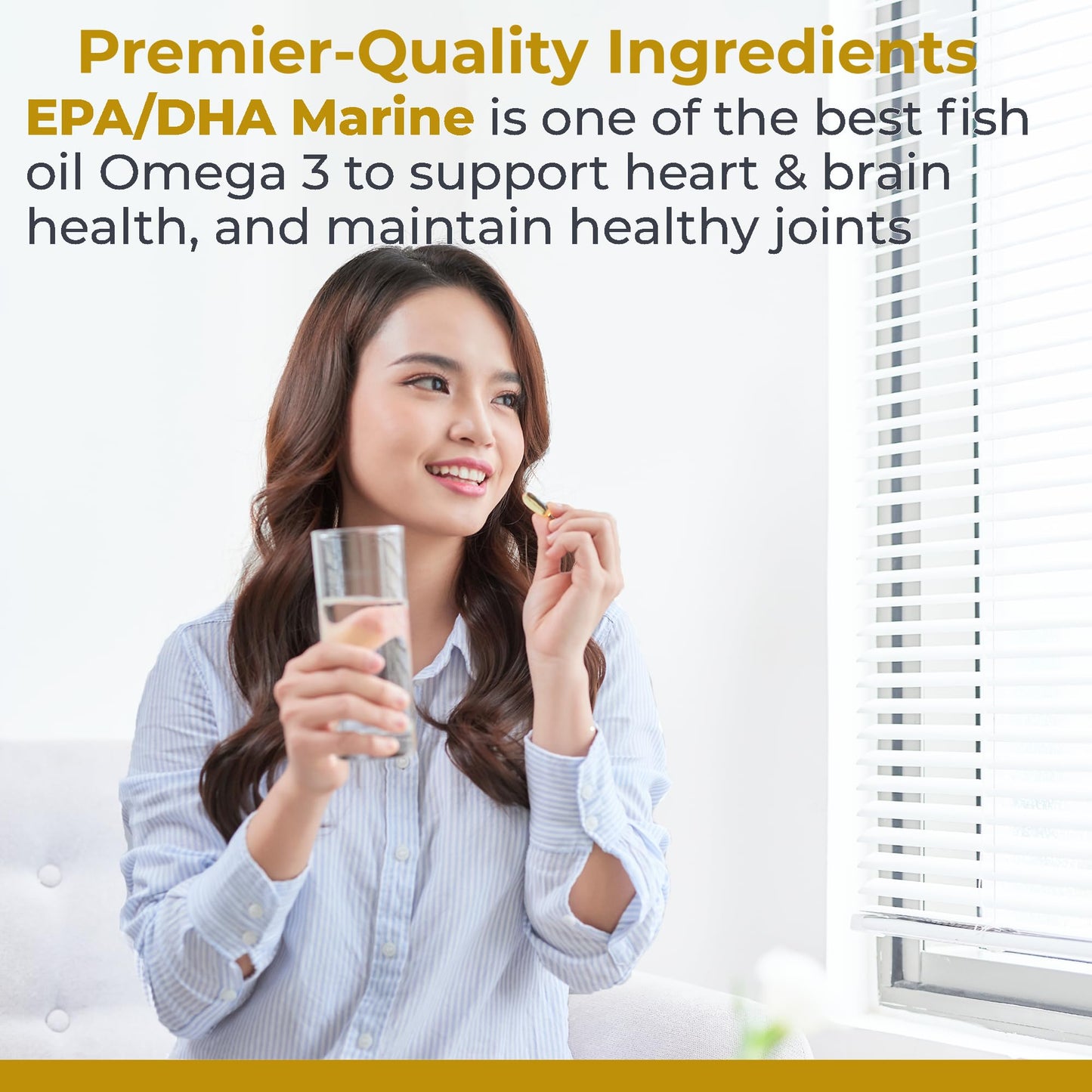 Premier Research Labs EPA DHA Marine Softgels - Omega 3 Fish Oil, EPA DHA Omega 3 Supplement, Fatty Acids for Women & Men, Natural - 90 Softgel Capsules Premier Research LabsBuy Supplements Australia