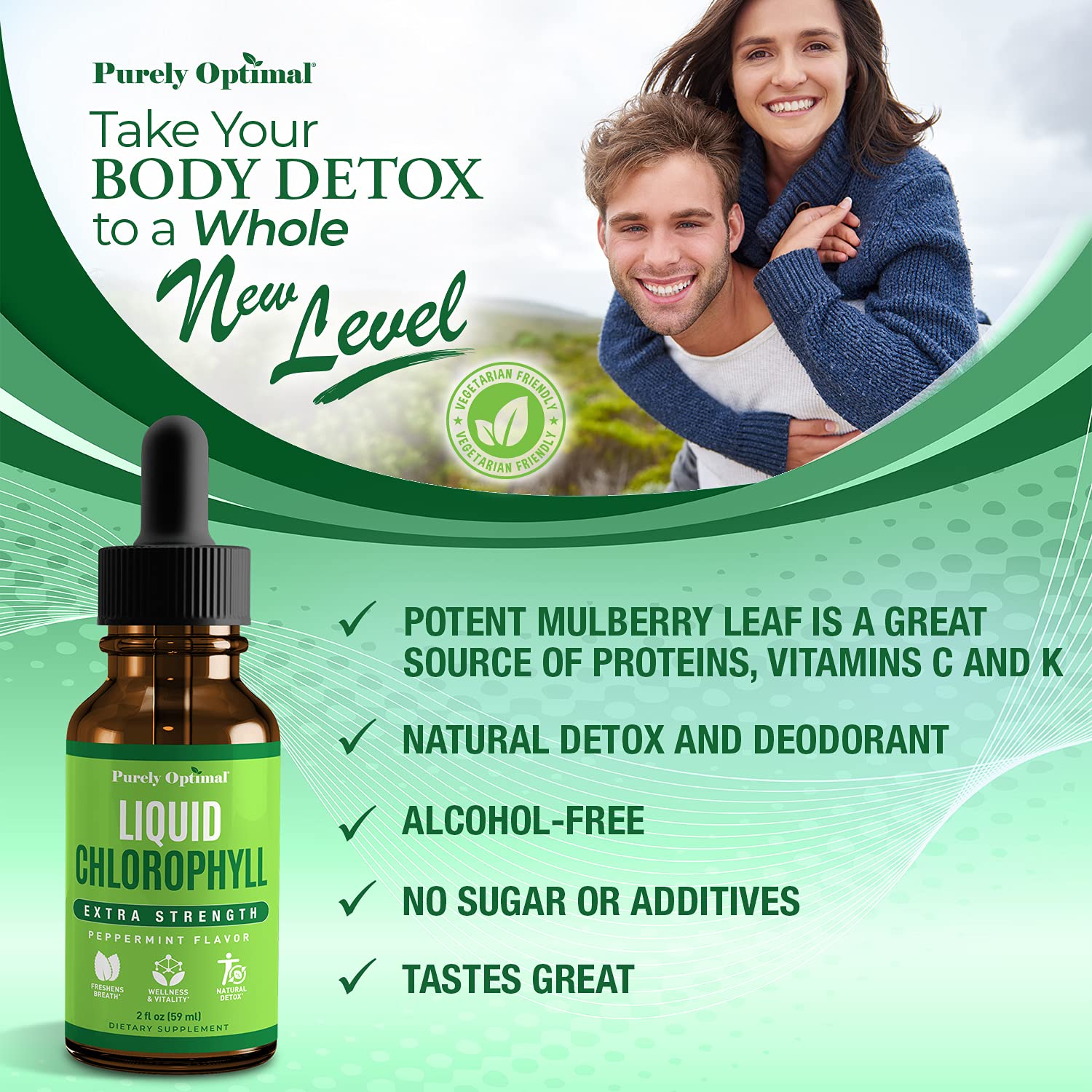 Premium Chlorophyll Liquid Drops - 100% Natural & Gluten Free Liquid Chlorophyll Purely OptimalBuy Supplements Australia