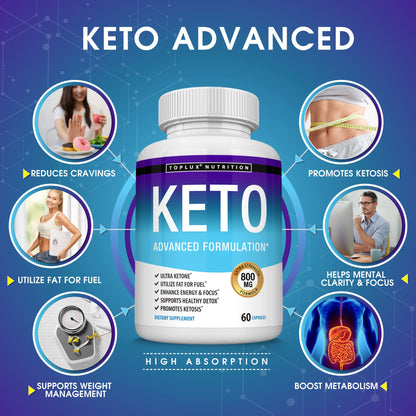 Toplux Keto Pills Ketosis Diet - Natural Ketosis Using Ketone & Ketogenic Diet, Support TopluxBuy Supplements Australia