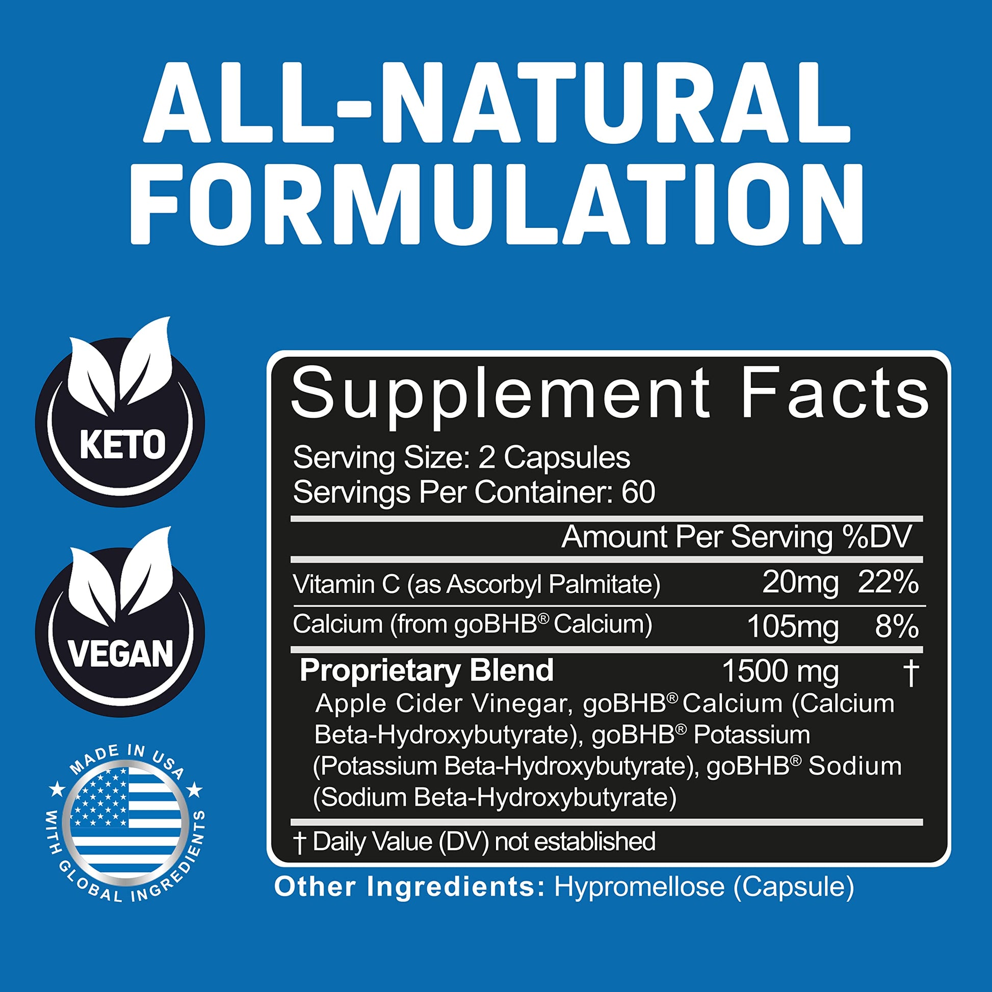 Herbtonics Apple Cider Vinegar Capsules Plus Keto BHB | Fat Burner & Weight Loss Supplement HerbtonicsBuy Supplements Australia