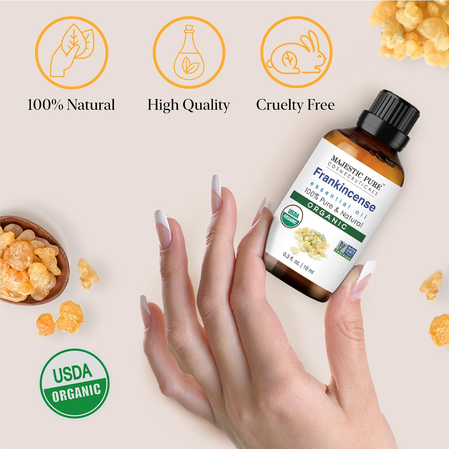 Majestic Pure USDA Organic Frankincense 0.33 fl oz MAJESTIC PUREBuy Supplements Australia