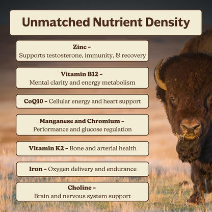 MK Supplements American Beast | Bison Liver & Heart Capsules | ~49x More CoQ10 Than Beef Liver | Regeneratively Raised Bison | 150 Capsules MK SupplementsBuy Supplements Australia