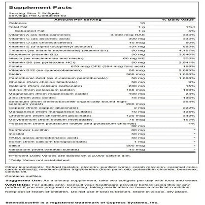Swanson Multi Without Iron Multivitamin Health Supplement Iron-Free Formula 120 Softgels Sgels Swanson