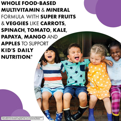 Bluebonnet Nutrition Rainforest Animalz Whole Food Based Multiple Chewable Tablets, Kids Multivitamin & Mineral, Vitamin C, D3, Iron BlueBonnetBuy Supplements Australia