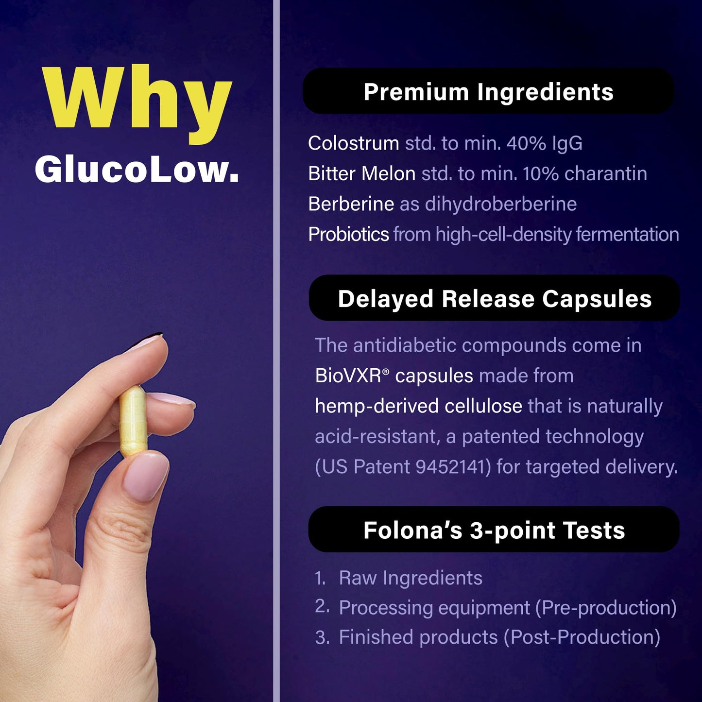 Blood Sugar Support Colostrum Supplement w/ Bitter Melon, Probiotics Blend w/ Akkermansia & Prebiotic Berberine | For Healthy Blood Glucose, Metabolism, Gut & Immunity | 90 Delayed Release Vegan Caps FOLONABuy Supplements Australia